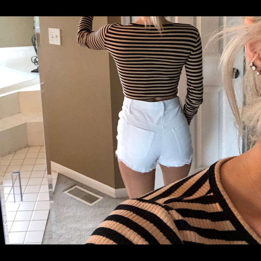 Striped crop top